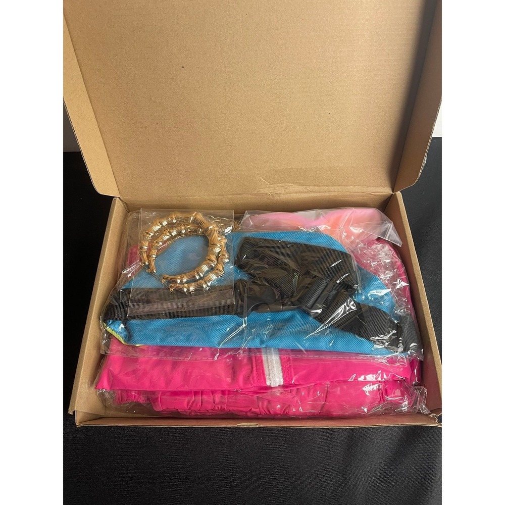 Ramede Halloween 80s Glass Series Large Fanny‎ Pack Sunglasses Chain Bag Set - Picture 3 of 4